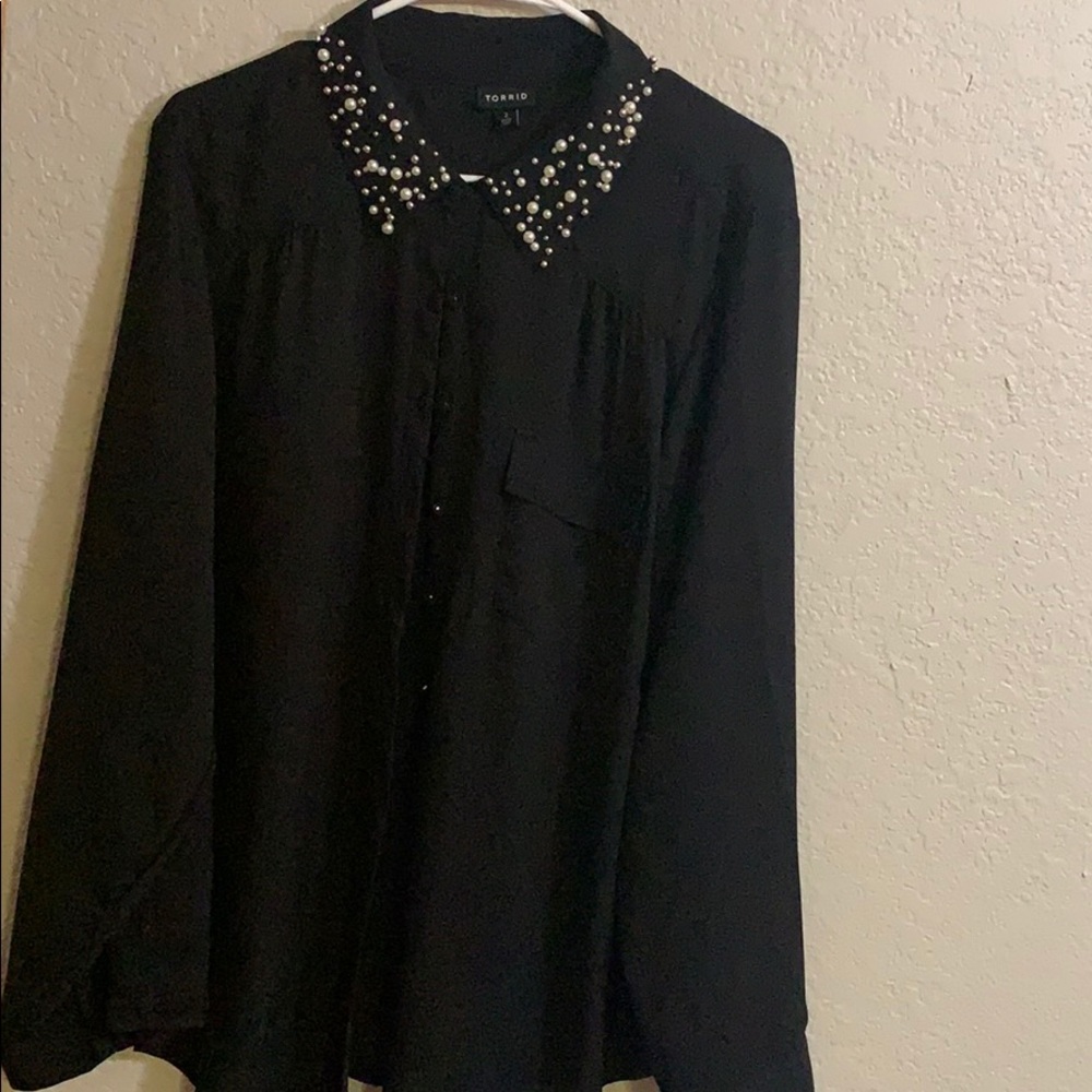 Black pearl blouse